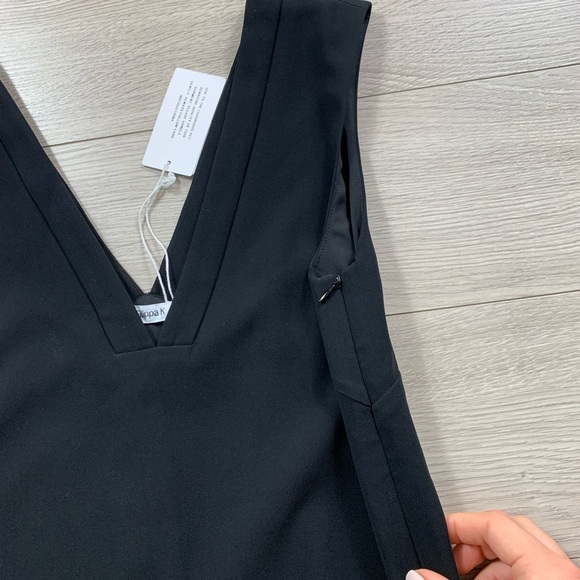 Filippa K Black CutOut V-neck Cocktail Dress - Picture 8 of 13